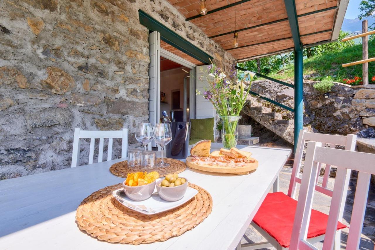 La Casetta Nel Bosco - Hot Tube And Sauna Lierna Kültér fotó